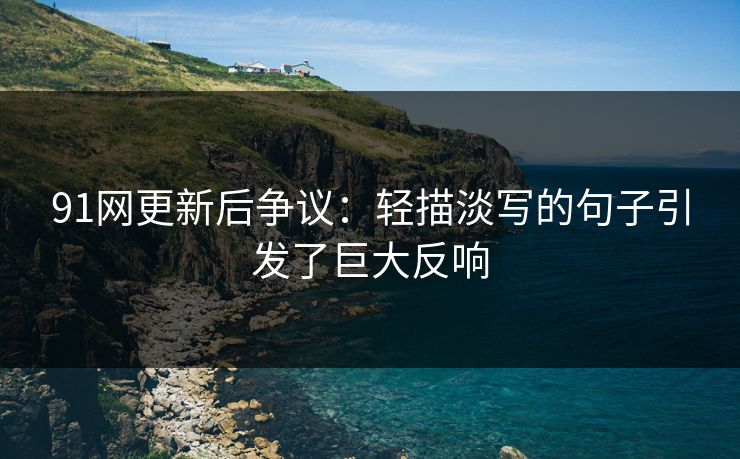 91网更新后争议：轻描淡写的句子引发了巨大反响